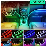 Luces Led para Interior de auto luz carro con Bluetooth